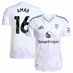 Amad Diallo Manchester United 2025/26 Away Player Jersey - Adidas White