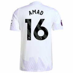 Amad Diallo Manchester United 2025/26 Away Player Jersey - Adidas White