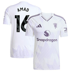 Amad Diallo Manchester United 2025/26 Away Replica Player Jersey - Adidas White