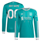 Liverpool 2025/26 Third Long Sleeve Custom Jersey - Adidas Green
