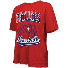 MLB Philadelphia Phillies Majestic Threads Women's Oversized First Base T-Shirt