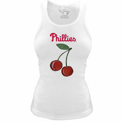 MLB Philadelphia Phillies Tiny Turnip Women's Fitted Cherries Tri-Blend Tank Top