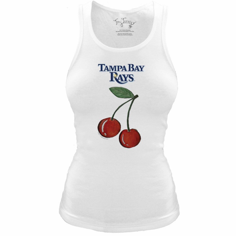 MLB Tampa Bay Rays Tiny Turnip Women's Fitted Cherries Tri-Blend Tank Top