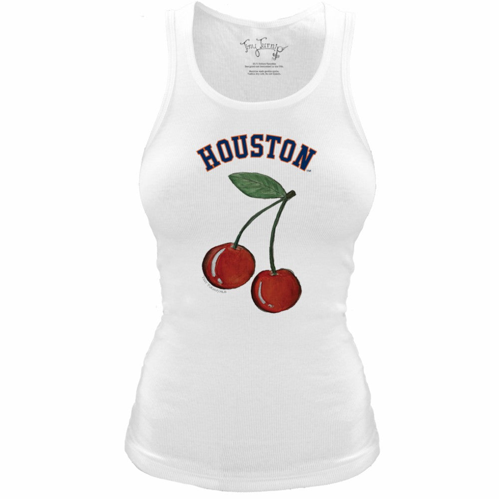 MLB Houston Astros Tiny Turnip Women's Fitted Cherries Tri-Blend Tank Top
