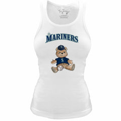 MLB Seattle Mariners Tiny Turnip Women's Fitted Teddy Bear Tri-Blend Tank Top