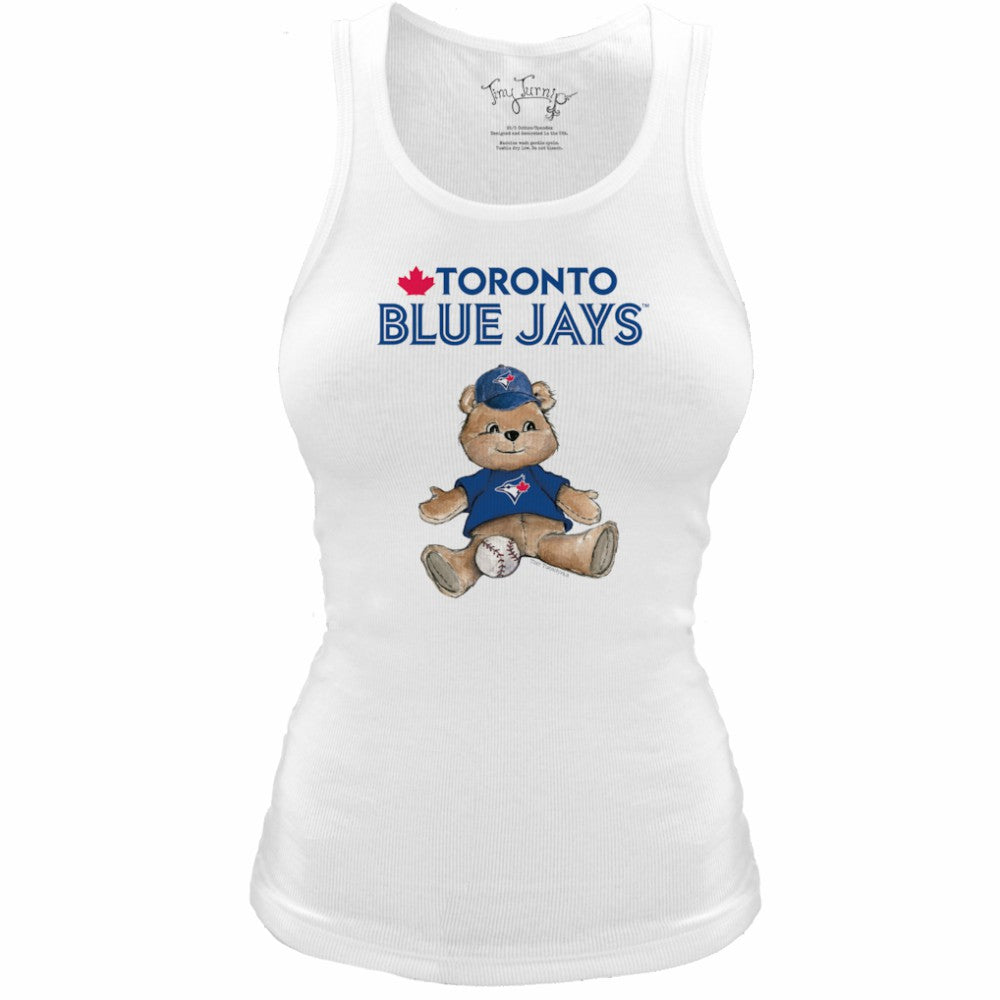 MLB Toronto Blue Jays Tiny Turnip Women's Fitted Teddy Bear Tri-Blend Tank Top