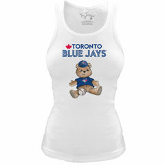 MLB Toronto Blue Jays Tiny Turnip Women's Fitted Teddy Bear Tri-Blend Tank Top