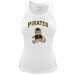 MLB Pittsburgh Pirates Tiny Turnip Women's Fitted Teddy Bear Tri-Blend Tank Top