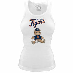 MLB Detroit Tigers Tiny Turnip Women's Fitted Teddy Bear Tri-Blend Tank Top