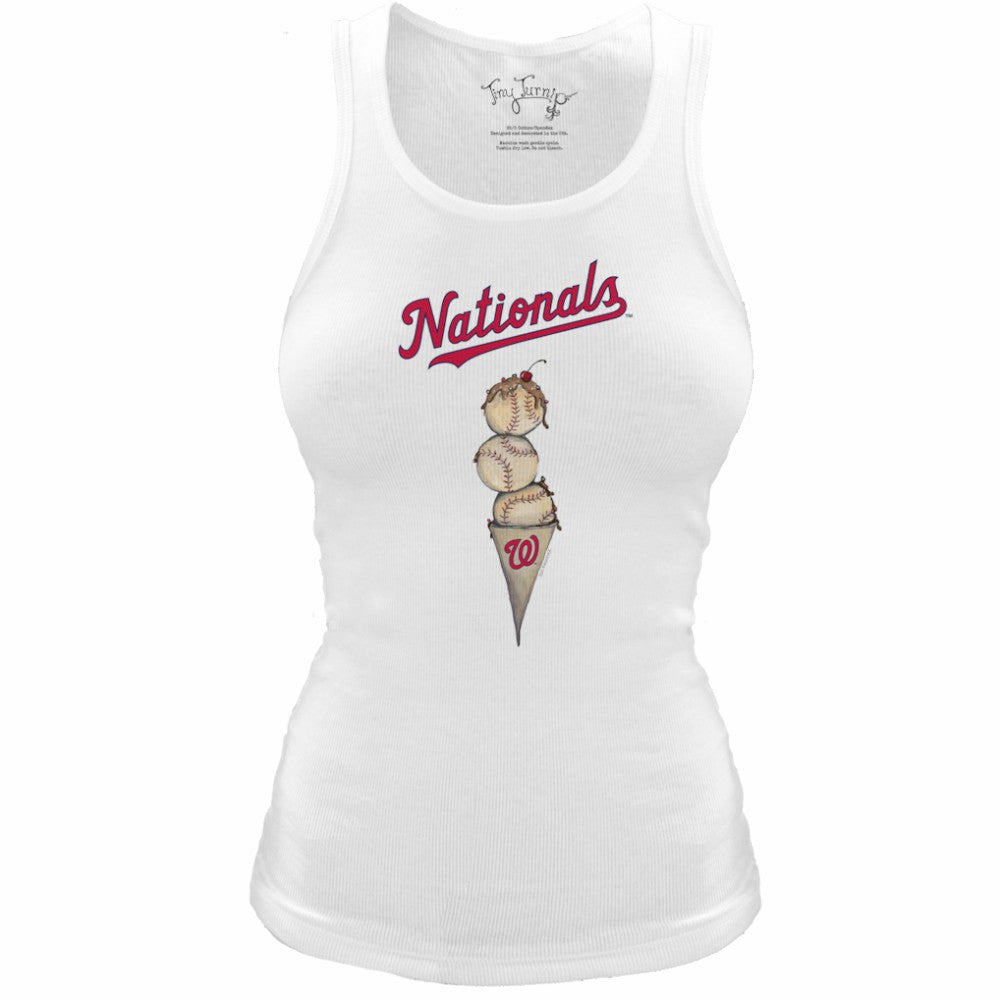 MLB Washington Nationals Tiny Turnip Women's Fitted Triple Scoop Tri-Blend Tank Top