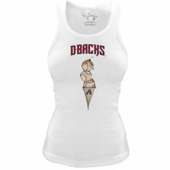 MLB Arizona Diamondbacks Tiny Turnip Women's Fitted Triple Scoop Tri-Blend Tank Top