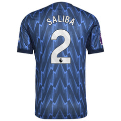 William Saliba Arsenal 2025/26 Away Player Jersey - Adidas Blue