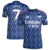 Bukayo Saka Arsenal 2025/26 Away Replica Player Jersey - Adidas Blue