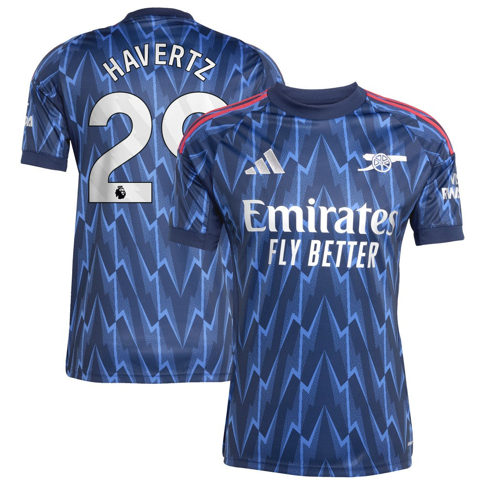 Kai Havertz Arsenal 2025/26 Away Replica Player Jersey - Adidas Blue