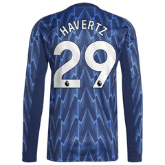 Kai Havertz Arsenal 2025/26 Away Replica Long Sleeve Player Jersey - Adidas Blue