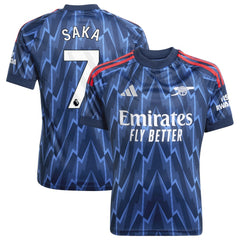 Bukayo Saka Arsenal Youth 2025/26 Away Replica Player Jersey - Adidas Blue