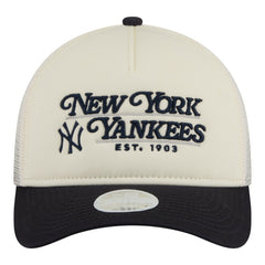 MLB New York Yankees New Era Women's Retro 9FORTY M-Crown A-Frame Trucker Adjustable Hat