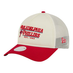 MLB Philadelphia Phillies New Era Women's Retro 9FORTY M-Crown A-Frame Trucker Adjustable Hat