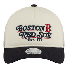 MLB Boston Red Sox New Era Women's Retro 9FORTY M-Crown A-Frame Trucker Adjustable Hat