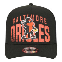 MLB Baltimore Orioles New Era Youth Logo Fade A-Frame 9FIFTY Snapback Hat