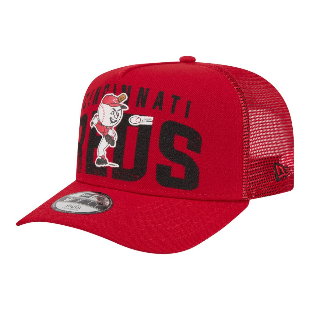 MLB Cincinnati Reds New Era Youth Logo Fade A-Frame 9FIFTY Snapback Hat