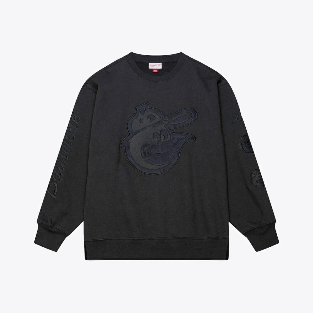 MLB Baltimore Orioles Mitchell & Ness Phantom Fleece Crewneck Sweatshirt