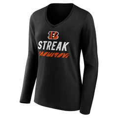 Women's Streak V-Neck Long Sleeve T-Shirt - Cincinnati Bengals