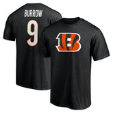 Joe Burrow Icon Name & Number T-Shirt - Cincinnati Bengals
