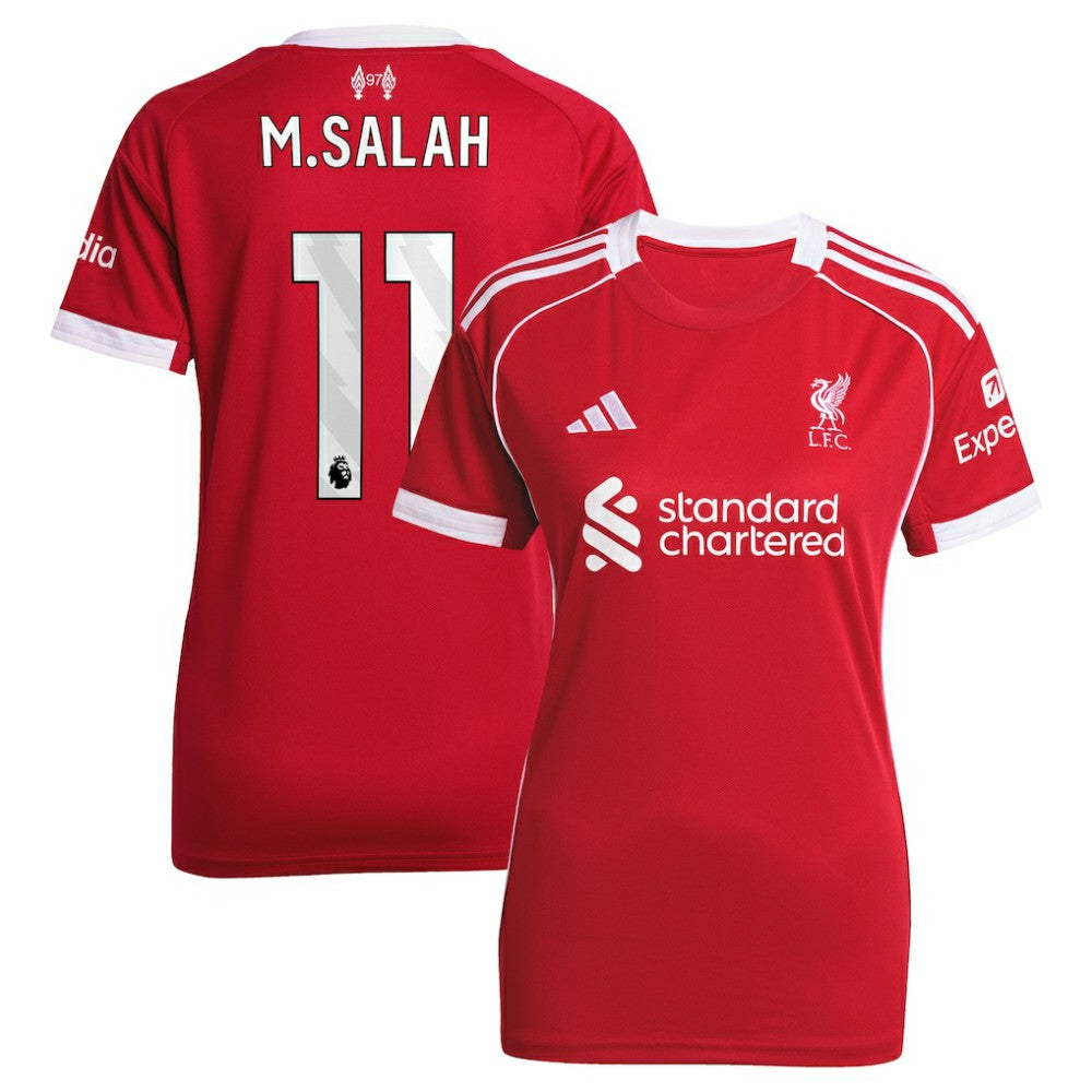 Mohamed Salah Liverpool Women's 2025/26 Home Replica Jersey - Adidas Red