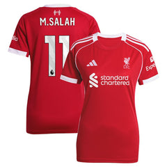 Mohamed Salah Liverpool Women's 2025/26 Home Replica Jersey - Adidas Red