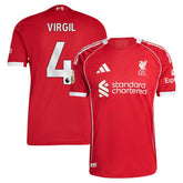 Virgil van Dijk Liverpool 2025/26 Home Jersey - Adidas Red