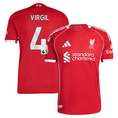 Virgil van Dijk Liverpool 2025/26 Home Jersey - Adidas Red