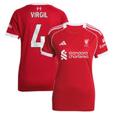 Virgil van Dijk Liverpool Women's 2025/26 Home Replica Jersey - Adidas Red