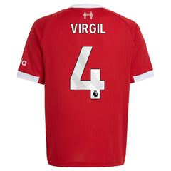 Virgil van Dijk Liverpool Youth 2025/26 Home Replica Jersey - Adidas Red