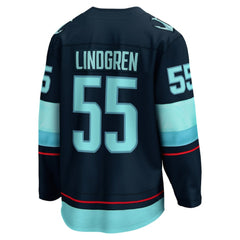 NHL Deep Sea Blue Ryan Lindgren Seattle Kraken Fanatics Home Breakaway Jersey