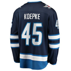 NHL Navy Cole Koepke Winnipeg Jets Fanatics Home Breakaway Jersey