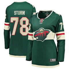 NHL Green Nico Sturm Minnesota Wild Fanatics Women's Home Breakaway Jersey