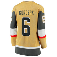 NHL Gold Kaedan Korczak Vegas Golden Knights Fanatics Women's Home Breakaway Jersey