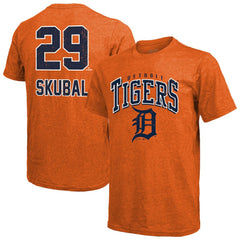 MLB Tarik Skubal Detroit Tigers Majestic Threads Triblend Name & Number T-Shirt