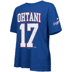 MLB Shohei Ohtani Los Angeles Dodgers Majestic Threads Women's Oversized Name & Number T-Shirt
