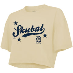 MLB Tarik Skubal Detroit Tigers Majestic Threads Women's Boxy Crop Top