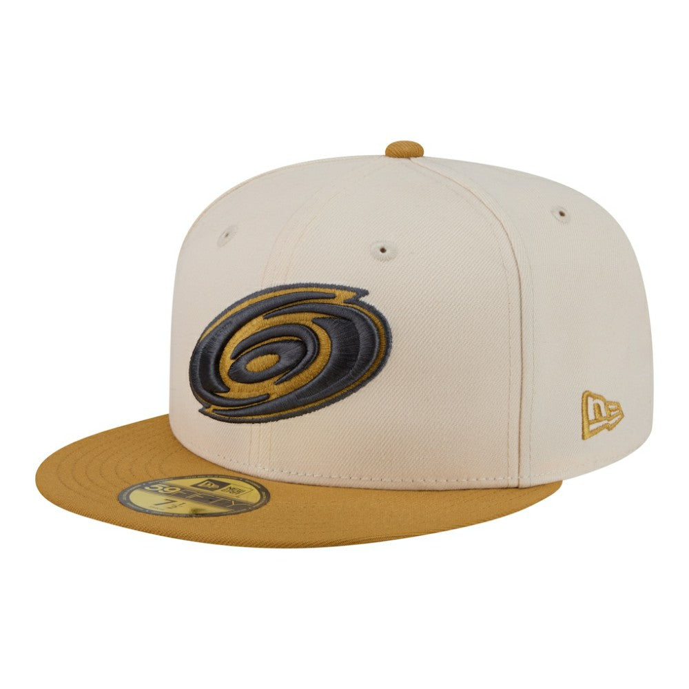 NHL Cream/Tan Carolina Hurricanes New Era Colorpack Two-Tone 59FIFTY Fitted Hat