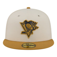 NHL Cream/Tan Pittsburgh Penguins New Era Colorpack Two-Tone 59FIFTY Fitted Hat