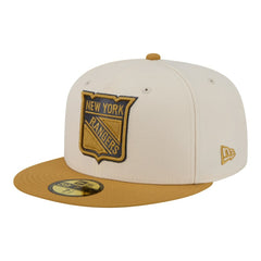 NHL Cream/Tan New York Rangers New Era Colorpack Two-Tone 59FIFTY Fitted Hat