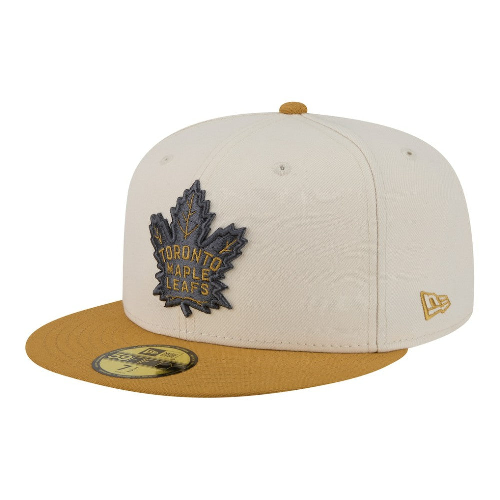 NHL Cream/Tan Toronto Maple Leafs New Era Colorpack Two-Tone 59FIFTY Fitted Hat