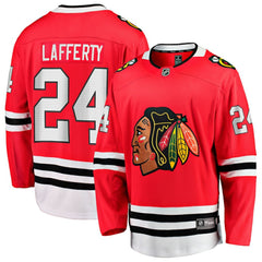 NHL Red Sam Lafferty Chicago Blackhawks Fanatics Home Breakaway Jersey