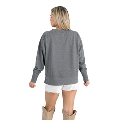 Gameday Couture Women's French Terry V-Neck Pullover Sweatshirt - Tampa Bay Buccaneers