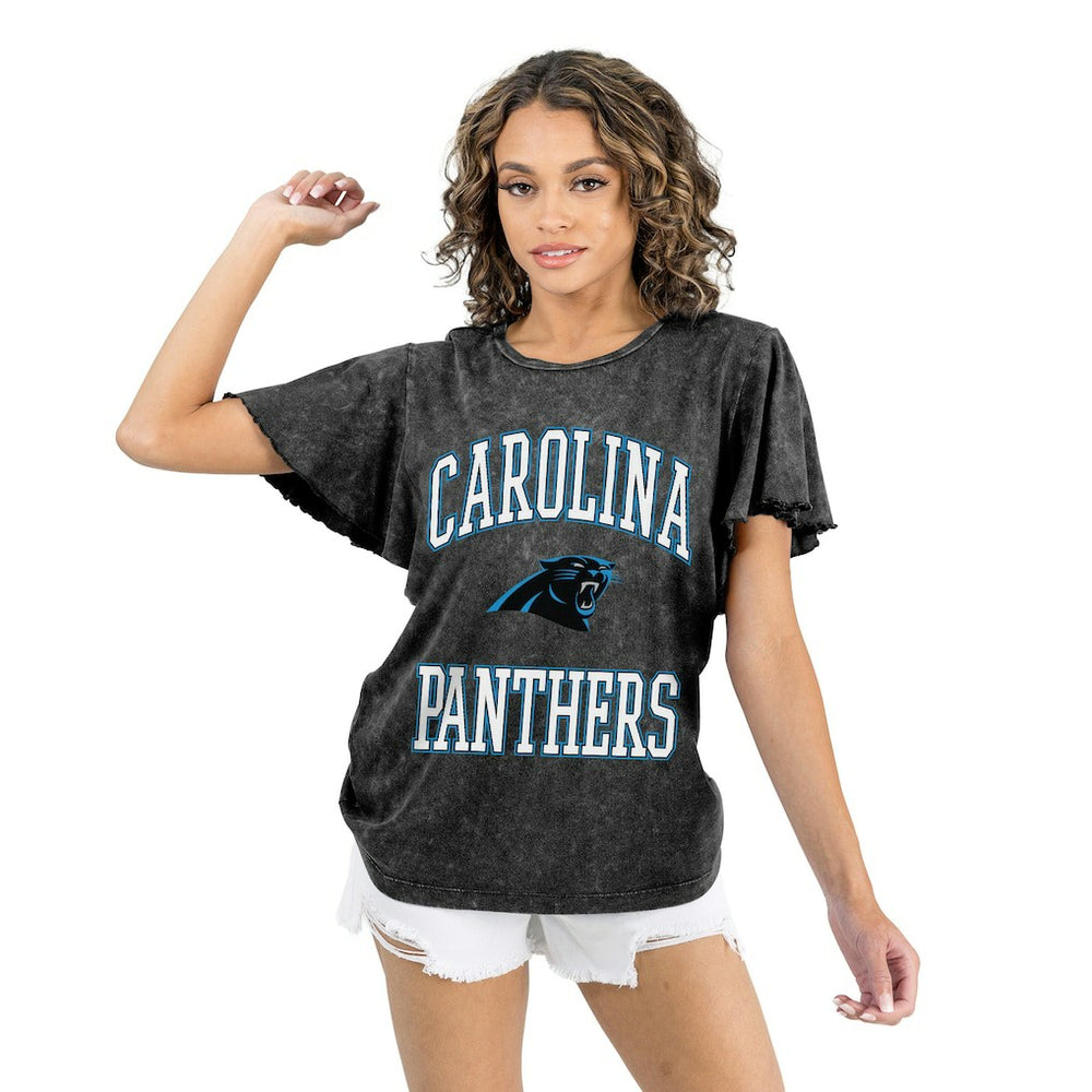 Gameday Couture Women's Relaxed Flutter Sleeve T-Shirt - Carolina Panthers