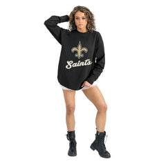 Gameday Couture Women's Oversized Long Sleeve T-Shirt - New Orleans Saints