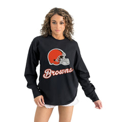 Gameday Couture Women's Oversized Long Sleeve T-Shirt - Cleveland Browns